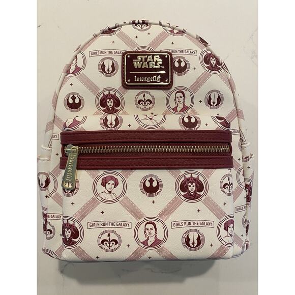 Loungefly Star Wars "Girls Run the Galaxy" AOP Mini Backpack - Picture 1 of 6